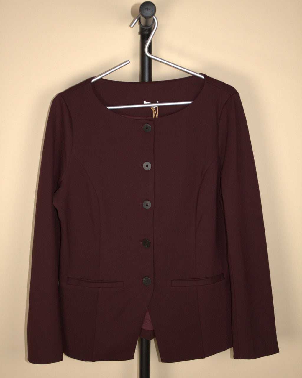 OGL Ponte Office Round Neck Long Sleeve Jacket with Pockets (New with Tags)
