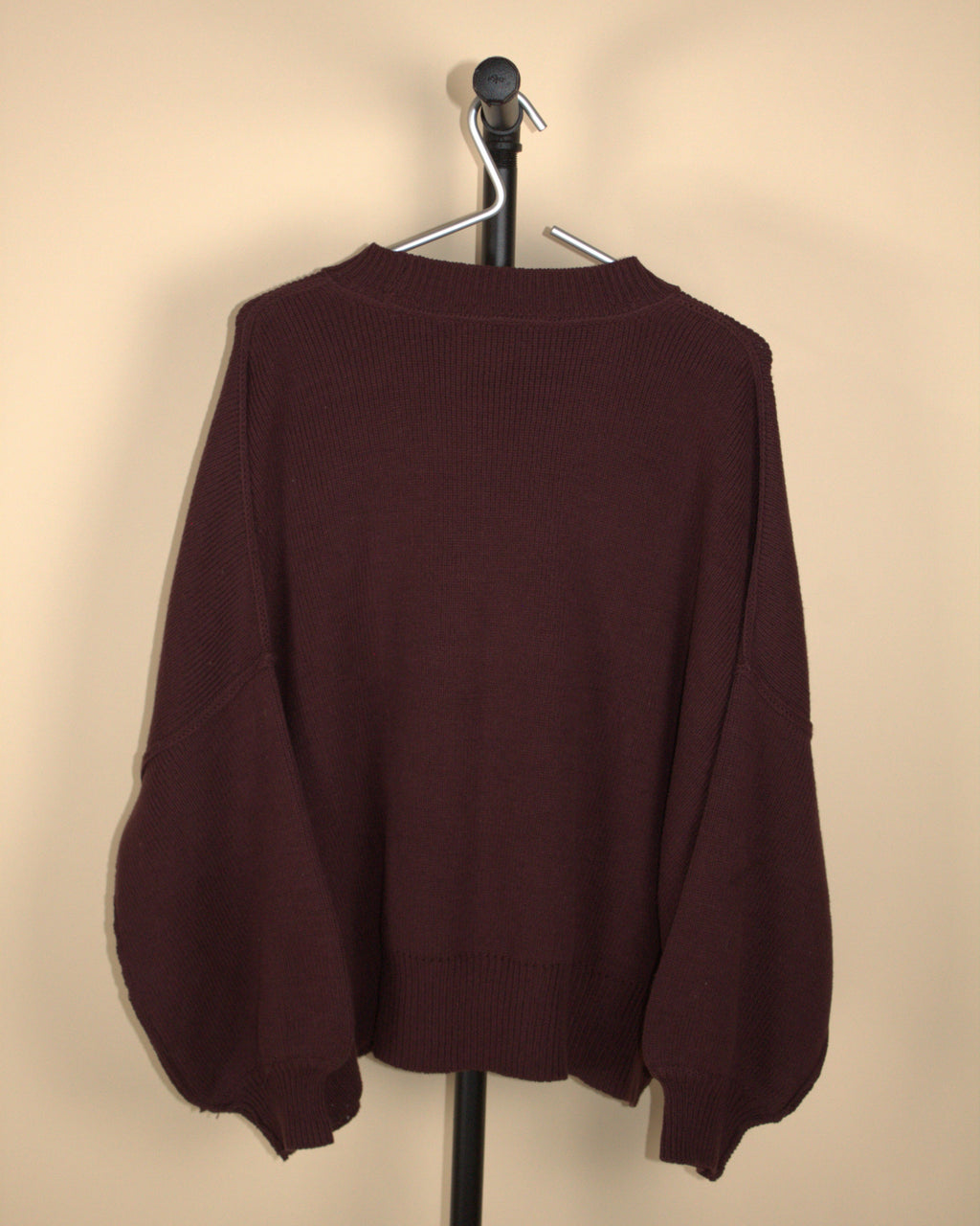 Grey Bandit Maroon Oversized Sweater