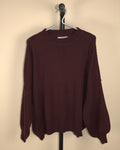 Grey Bandit Maroon Oversized Sweater