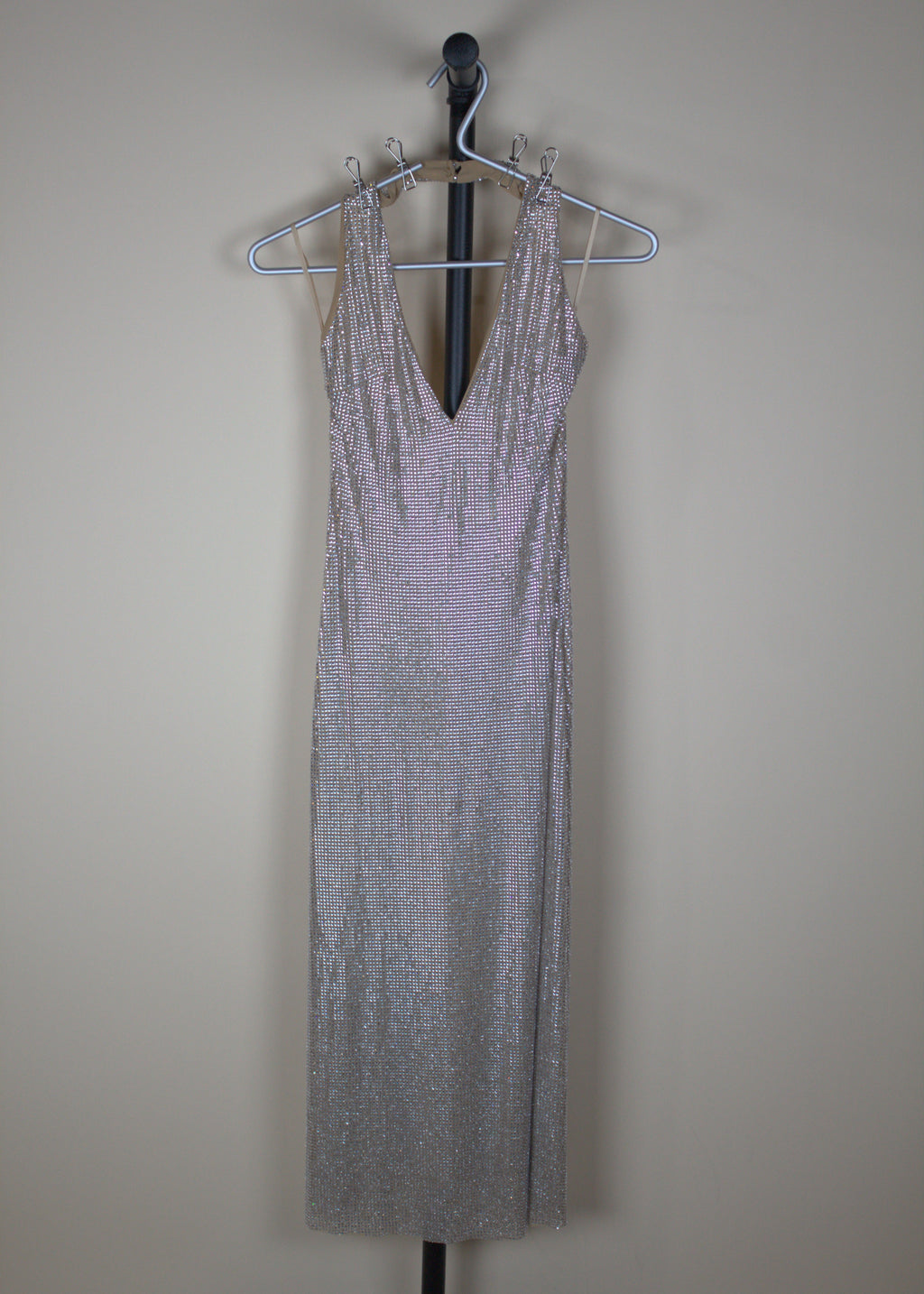 Meshki Genie Diamante Halter Midi Dress