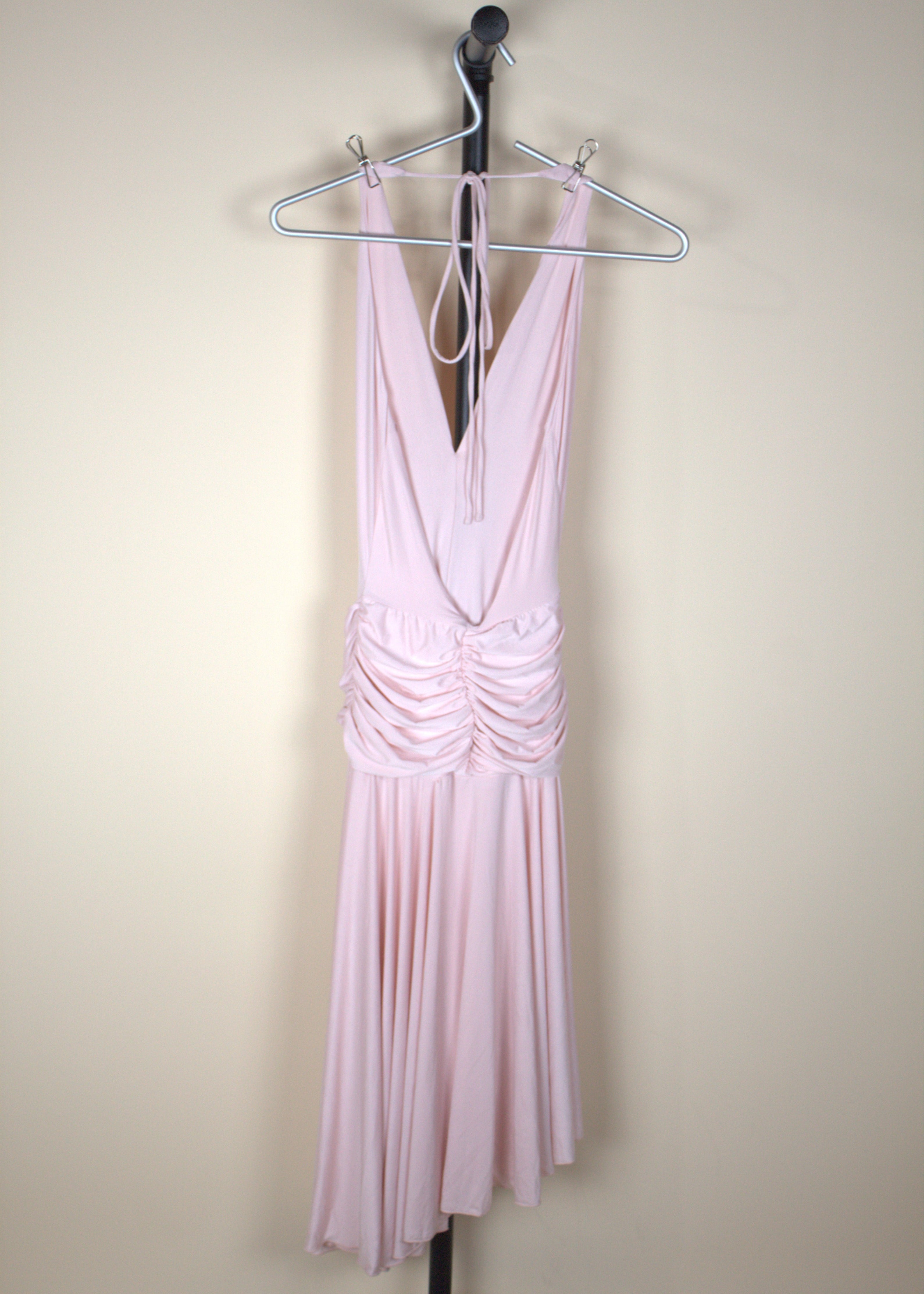 Meshki Zelda Asymmetric Slinky Midi Dress