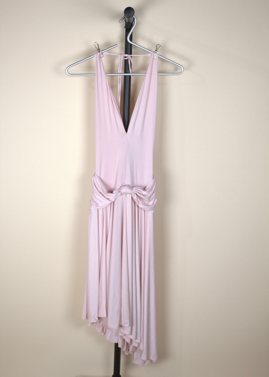 Meshki Zelda Asymmetric Slinky Midi Dress