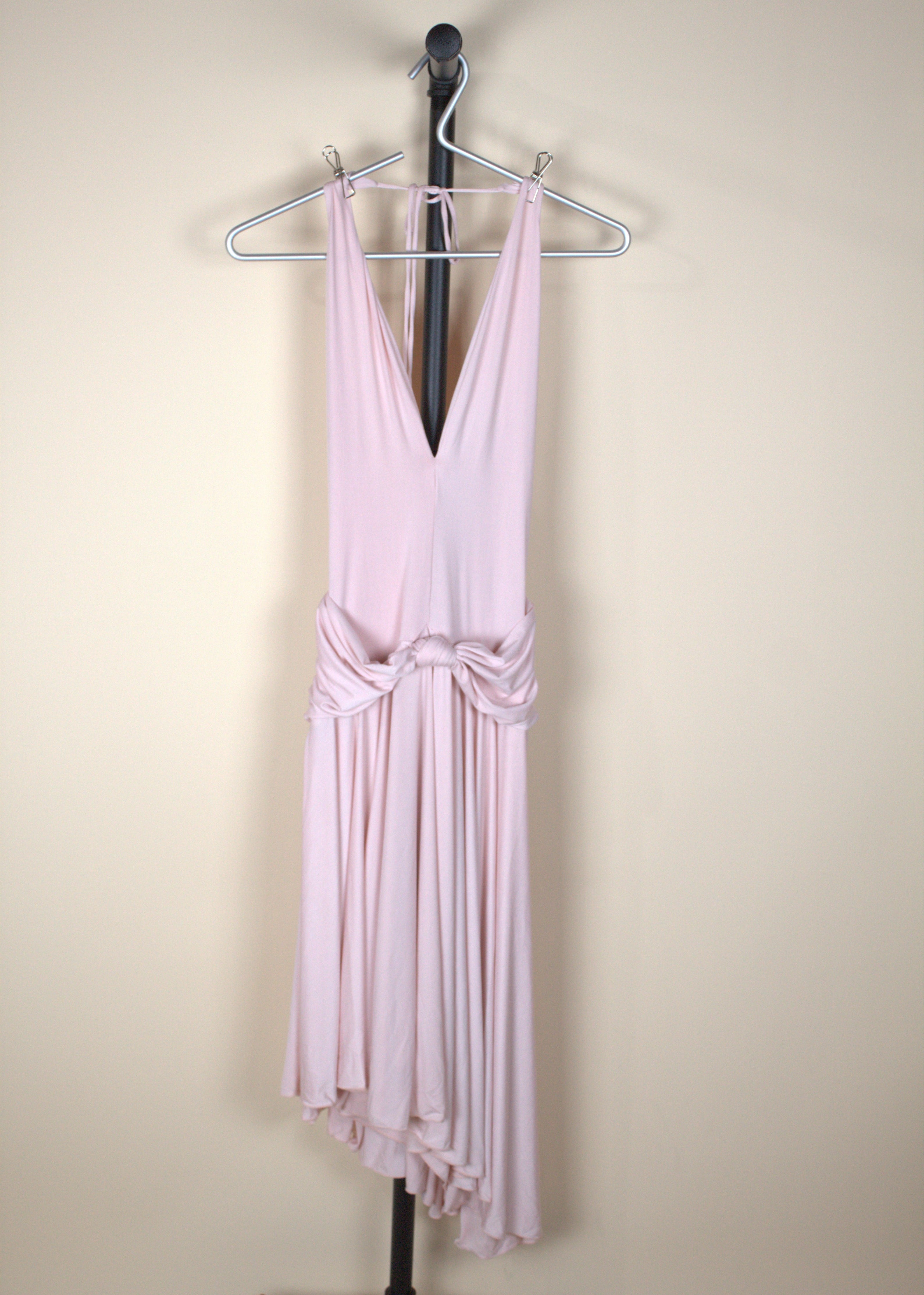 Meshki Zelda Asymmetric Slinky Midi Dress