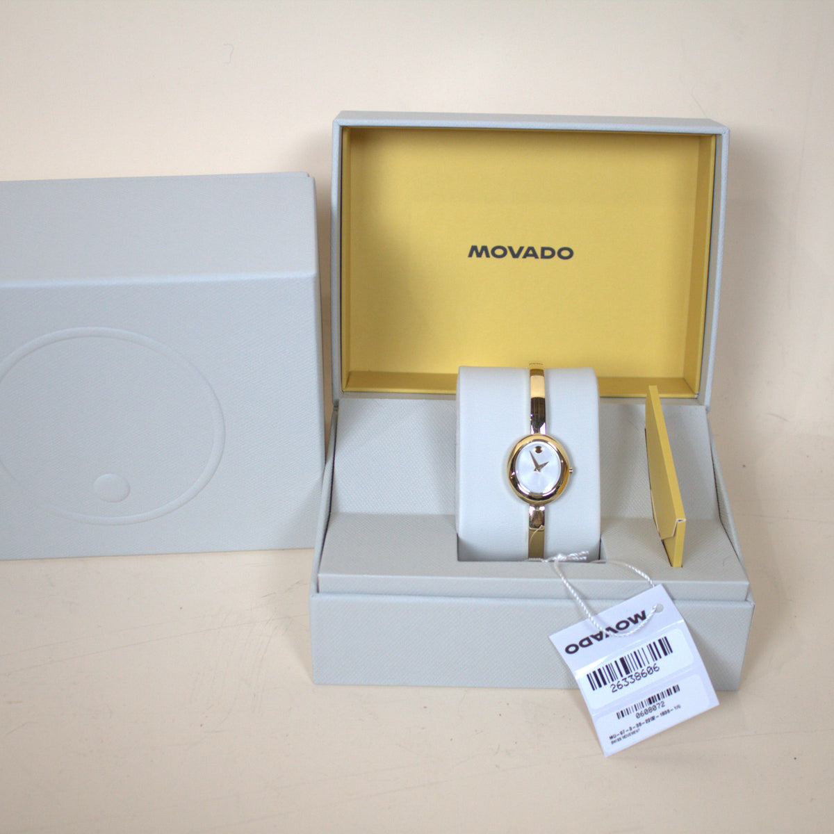 Movado Museum Bangle Watch in Gold (New with Tags)