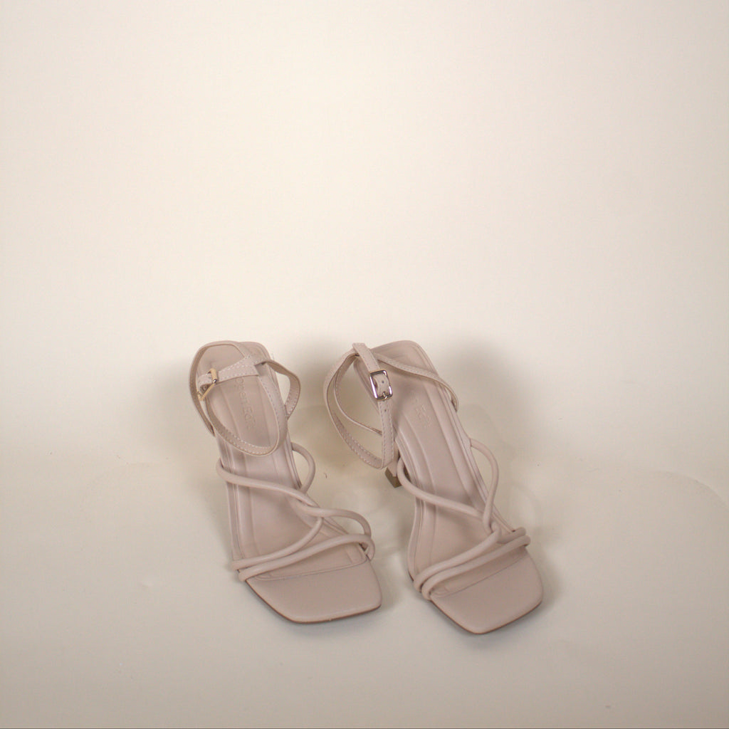 Open Edit Nude Strappy Heels