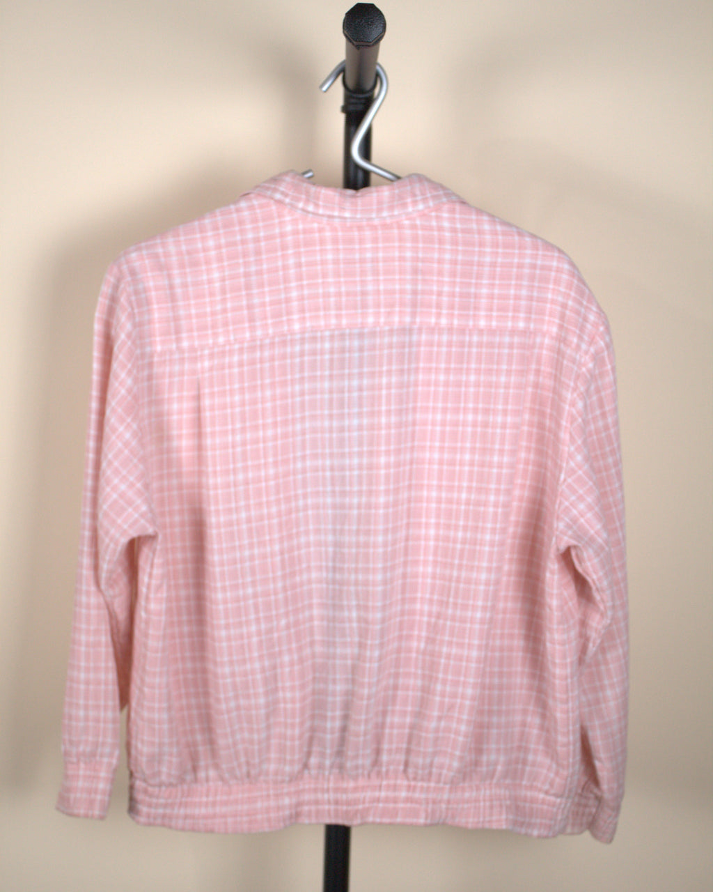 Pink Plaid Bomber Jacket