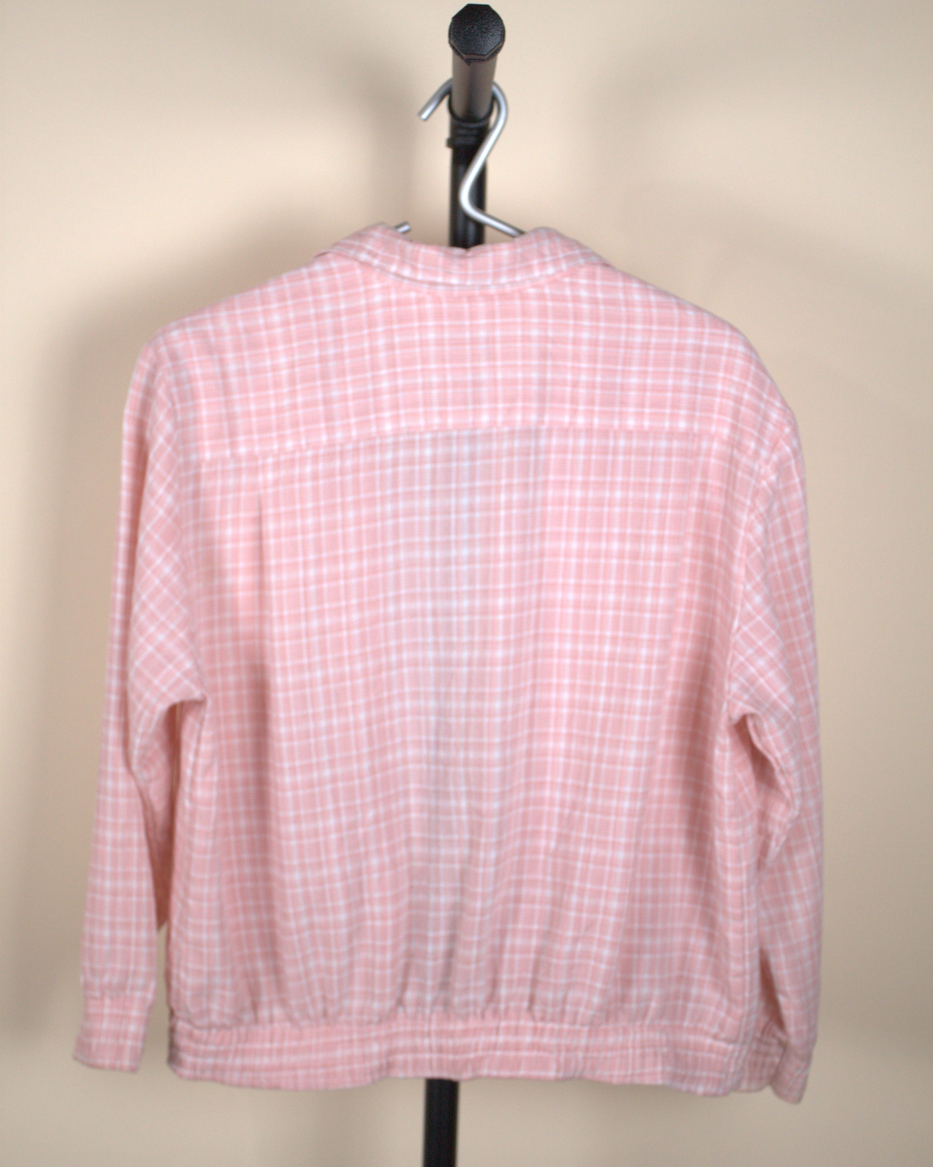 Pink Plaid Bomber Jacket