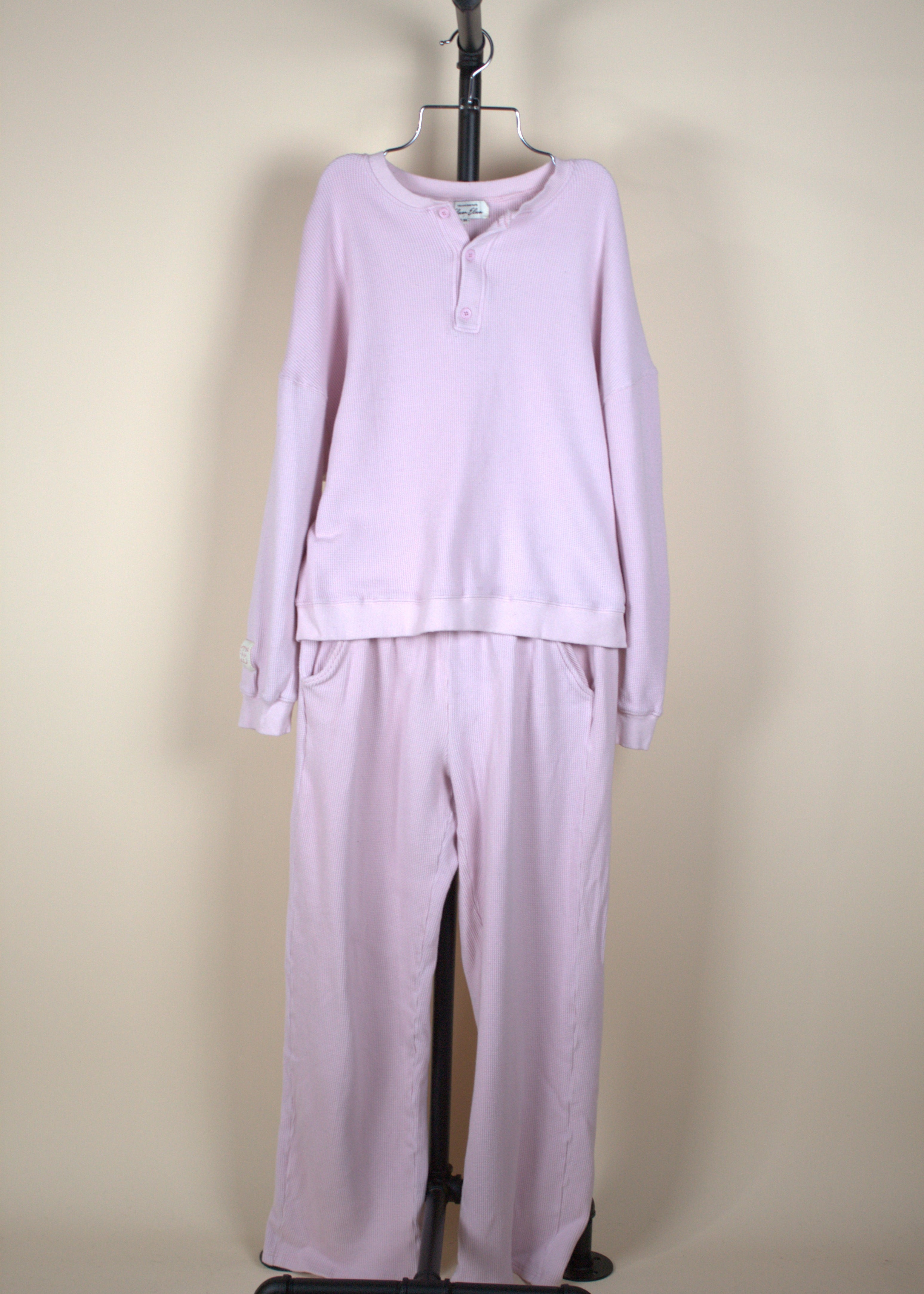 Eleven Eleven Pink Waffle Top