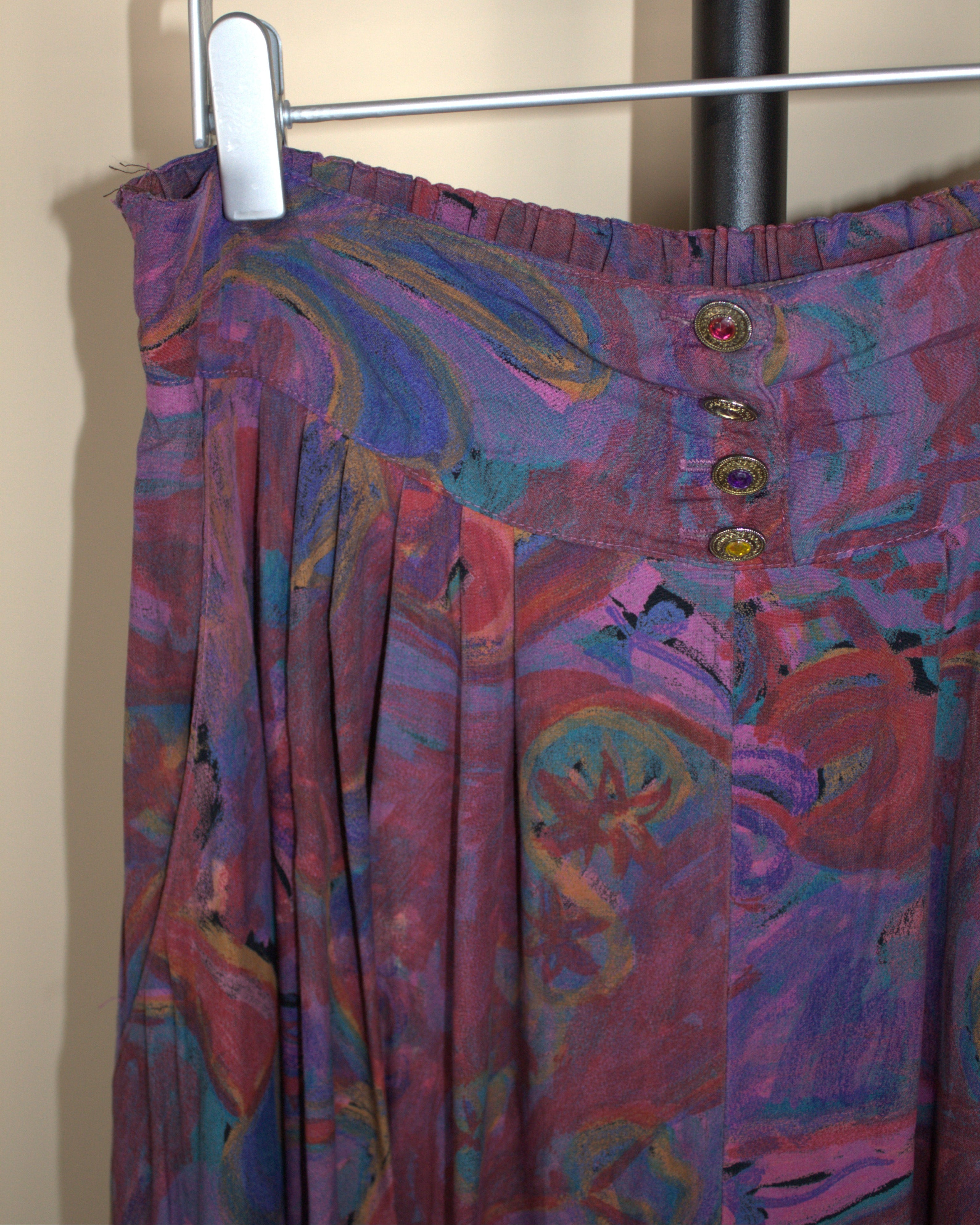 Purple Patterned Skirt