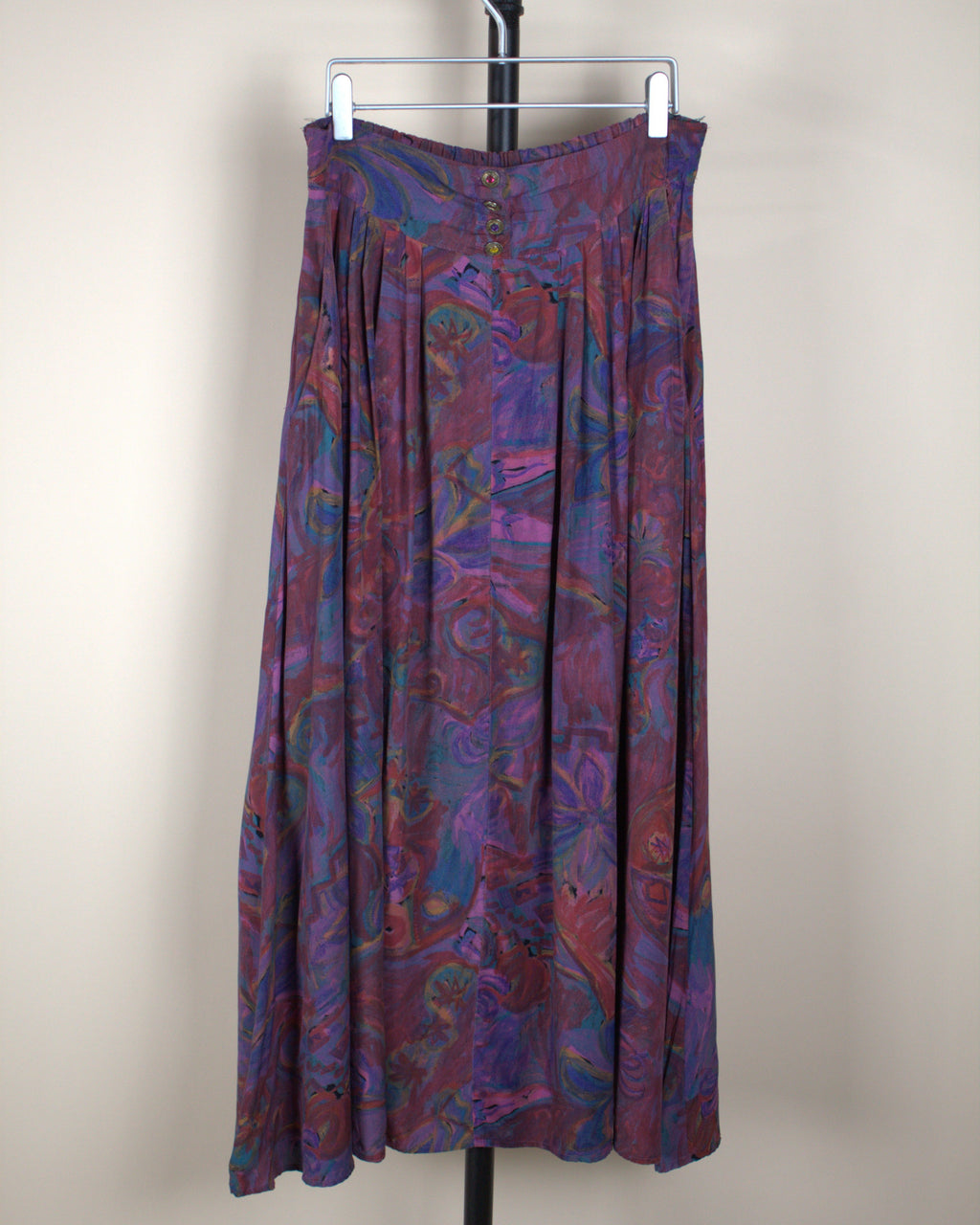 Purple Patterned Skirt