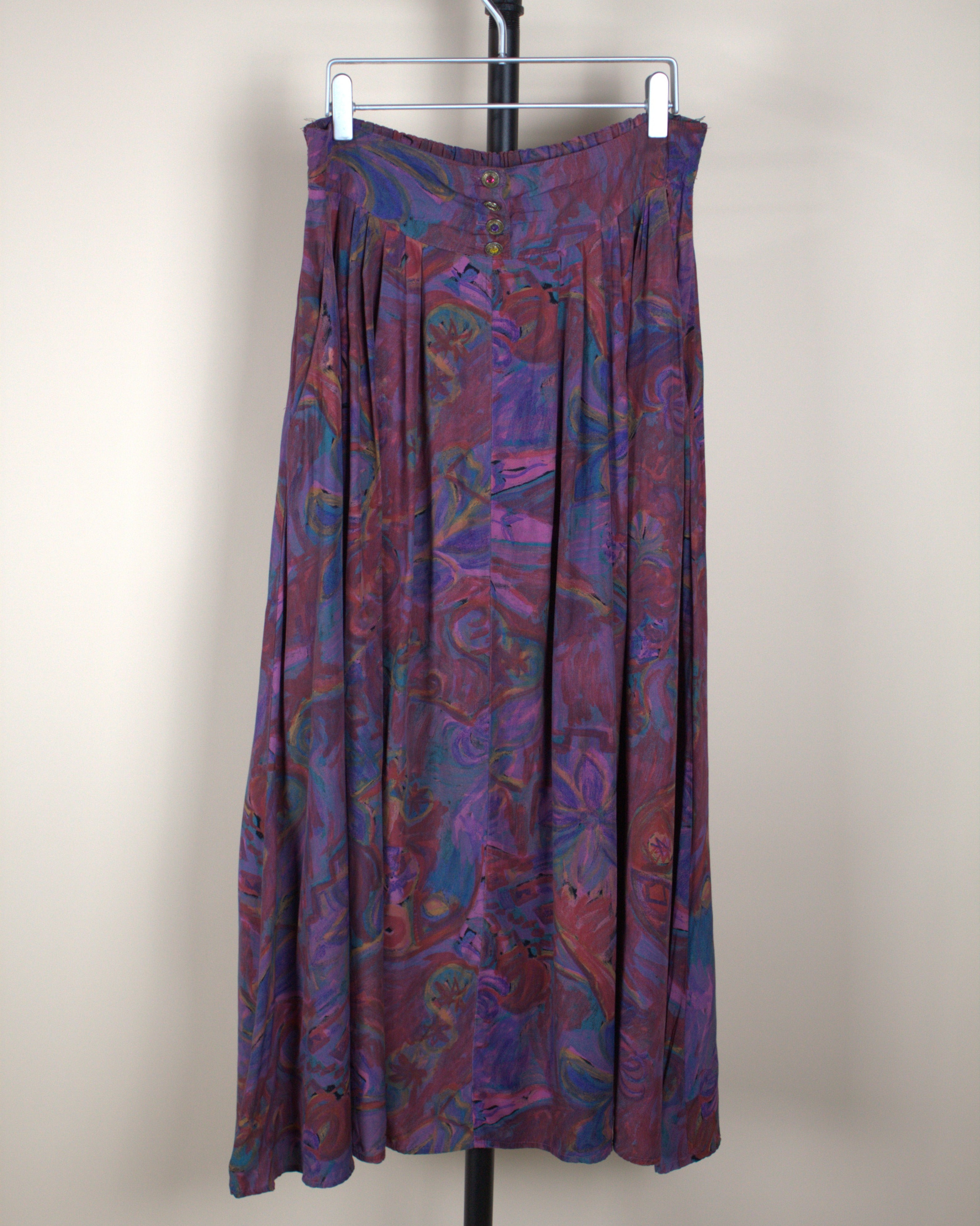 Purple Patterned Skirt