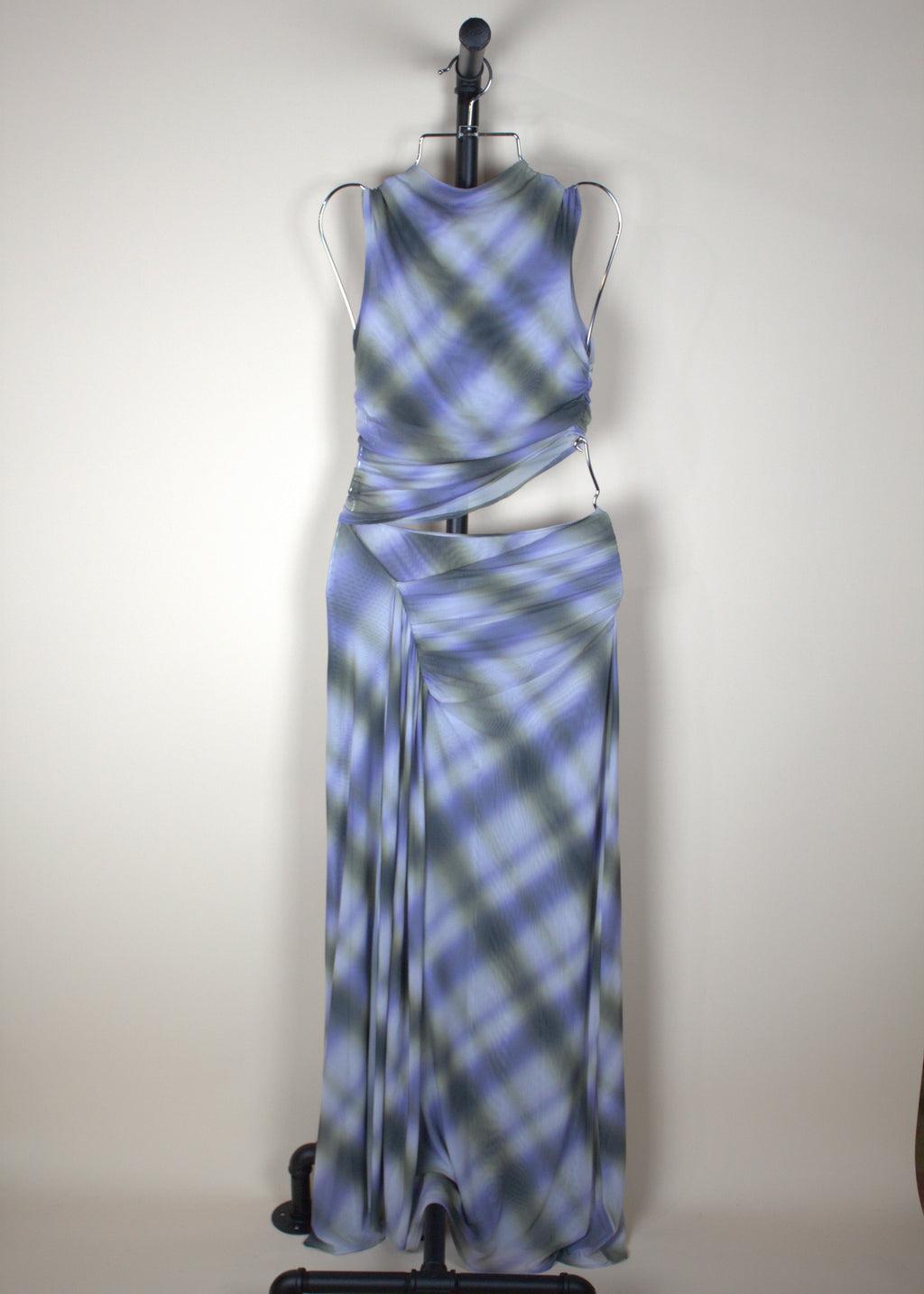 Resa Estelle Ruched Maxi Skirt in Blur (New with Tags)