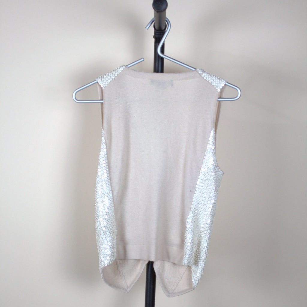Sequin Cashmere Vest