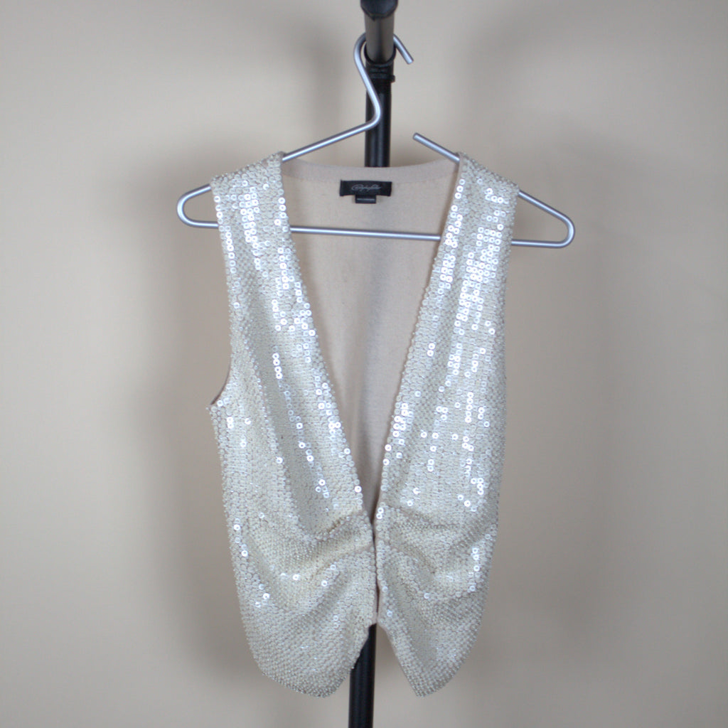Sequin Cashmere Vest