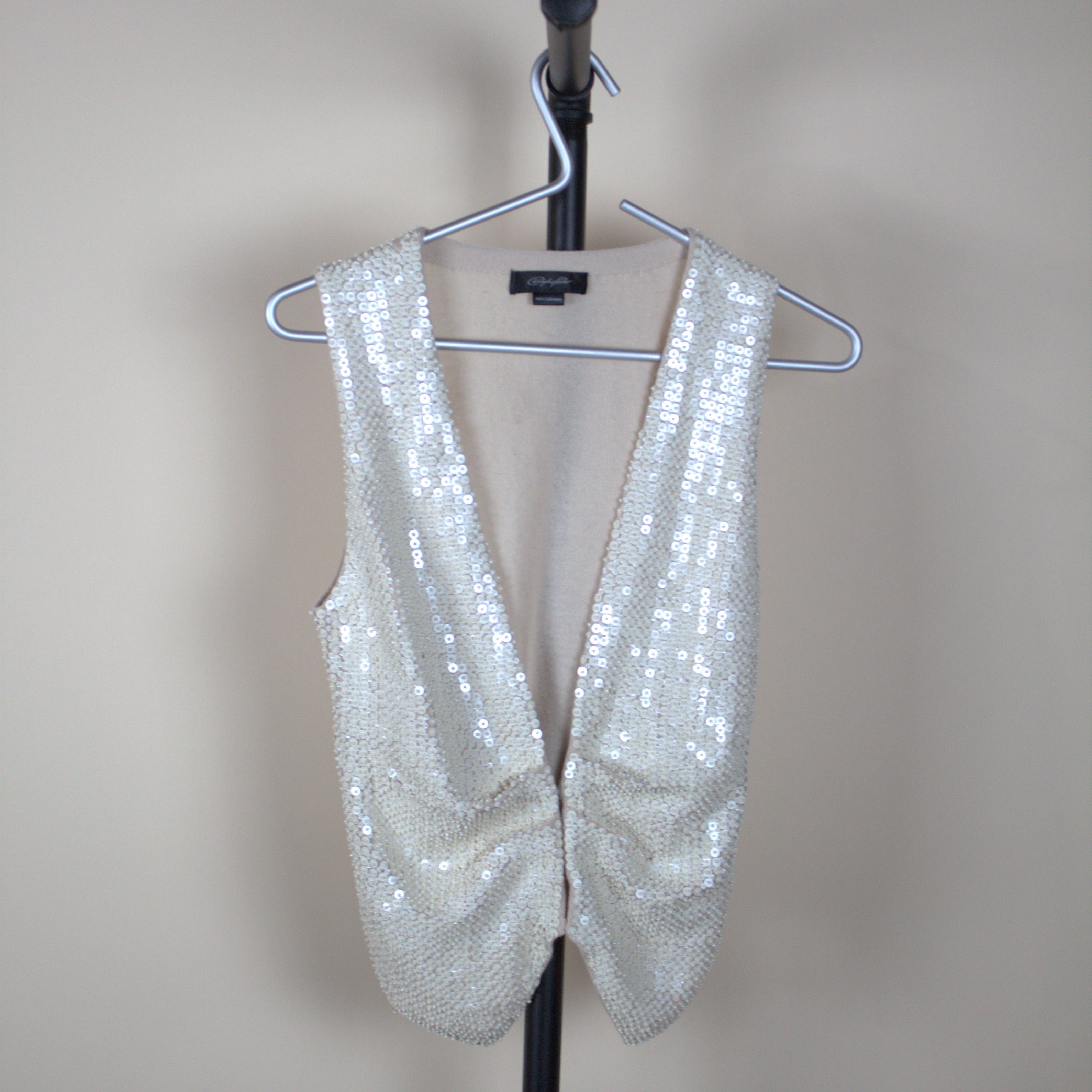 Sequin Cashmere Vest