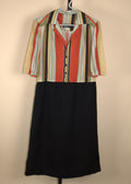 Striped and Black Dress