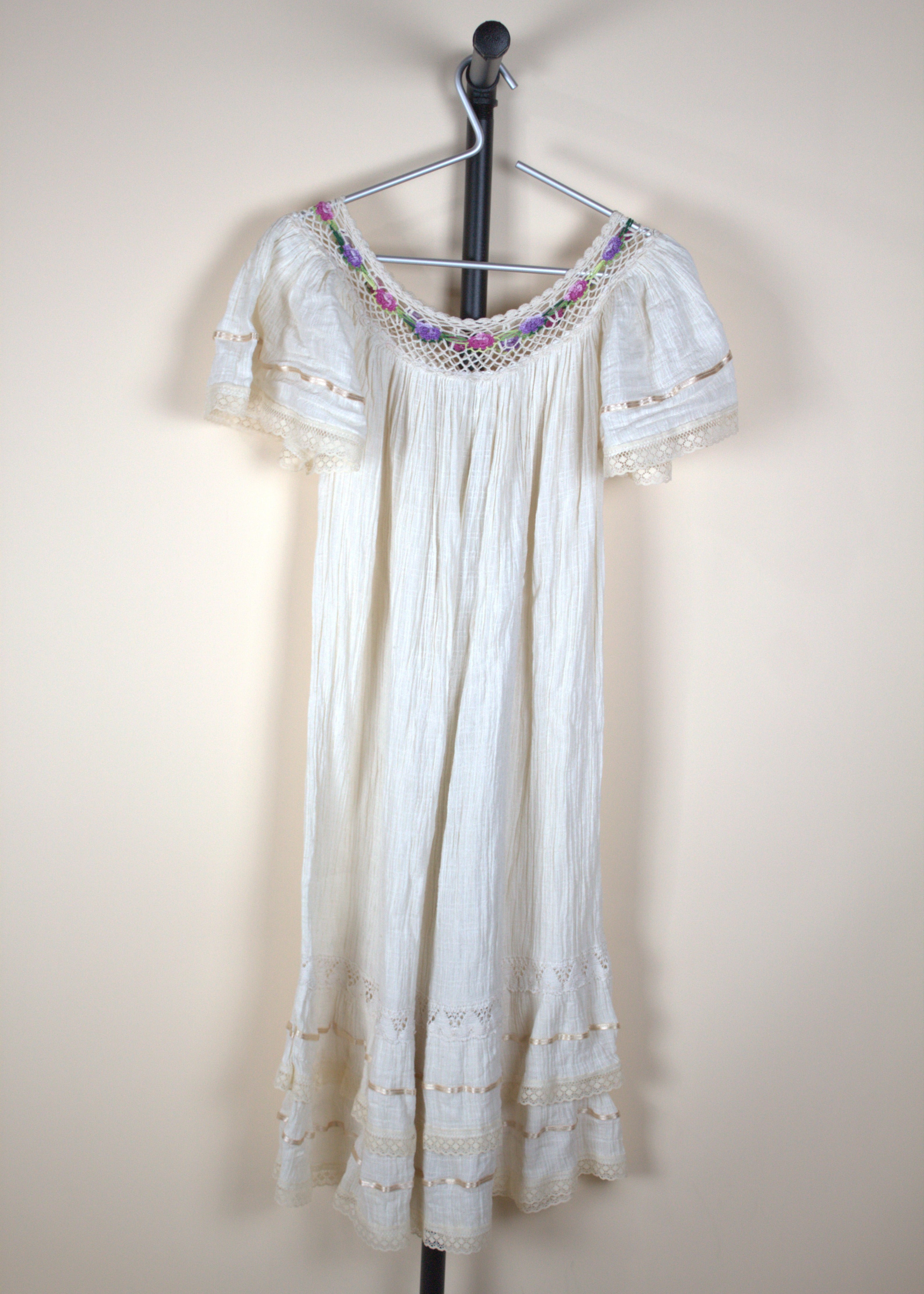 Cream Flowy Dress