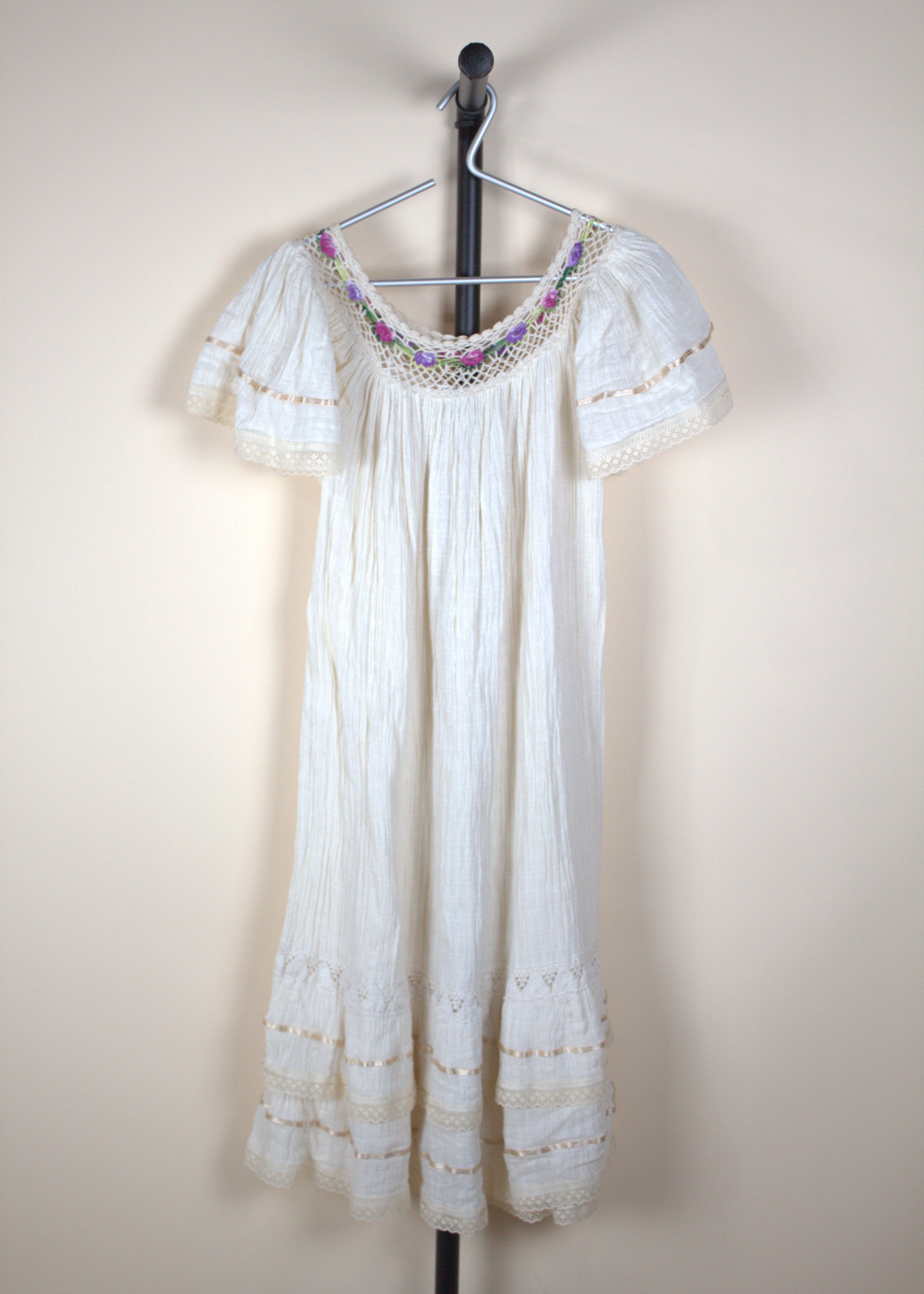 Cream Flowy Dress